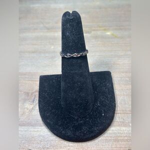 New! Silver Tone Studded Ring Size 5 Costume Jewelry Hypoallergenic